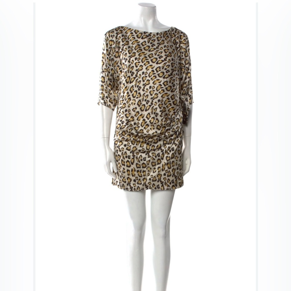 Just Cavalli  dress 100% Silk Leopard Print